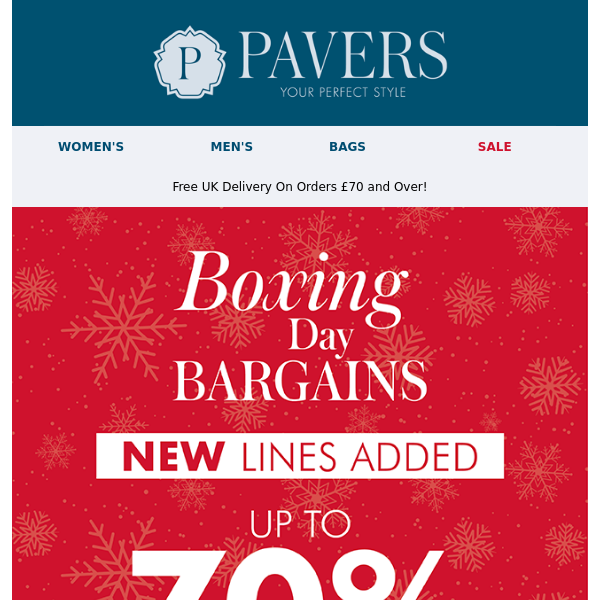 Step into Boxing Day Savings