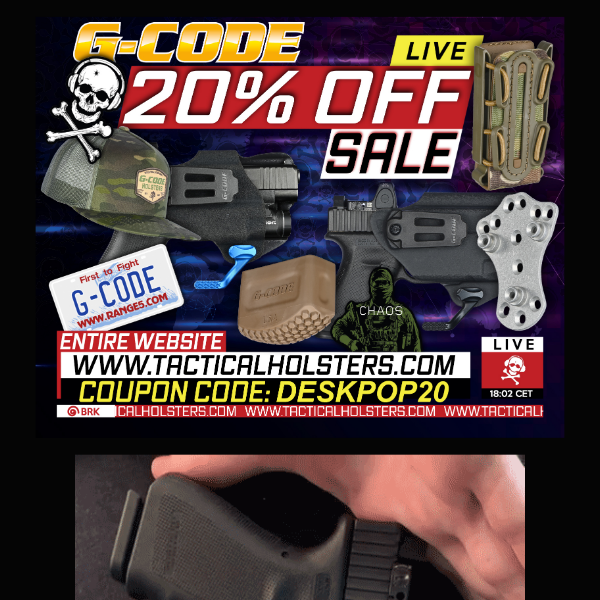 20% OFF SALE! Entire G-Code Website!!