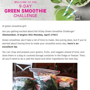 Save time making green smoothies