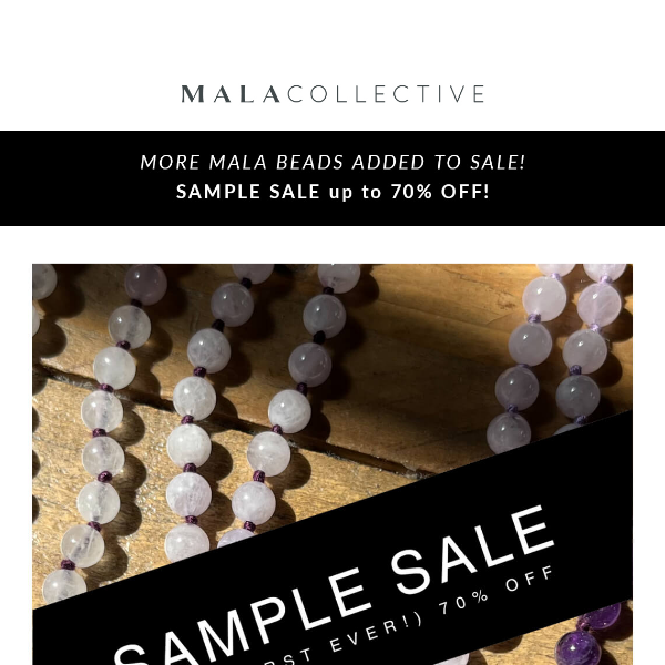 More Mala beads added to our SAMPLE SALE 📿
