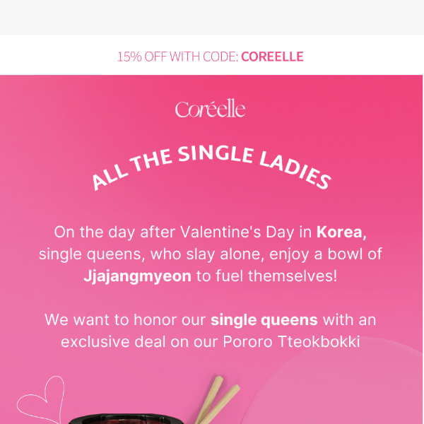 All the single ladies put your chopsticks up!