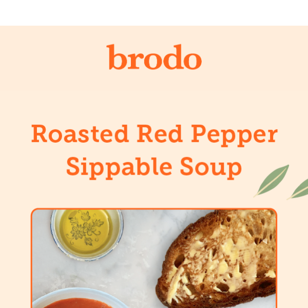 Roasted Red Pepper Sippable Soup Recipe 🌶️