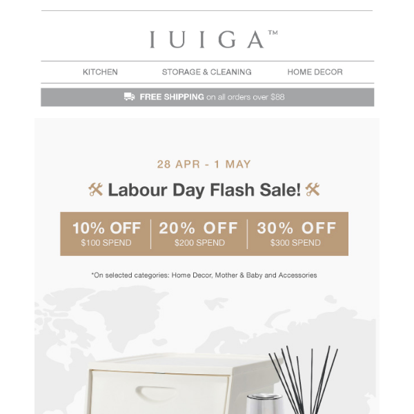 Enjoy 30% OFF on your favourite IUIGA items today! ⚡