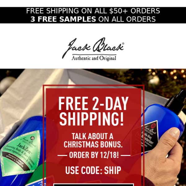 Christmas Bonus + FREE 2-Day Shipping