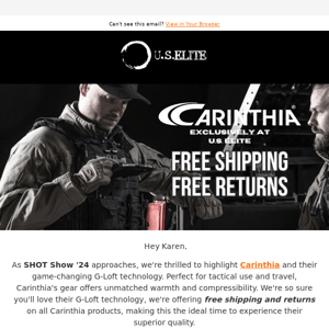 SHOT Show 24 Preview: Discover Carinthia's G-Loft Gear with our Special Offer!