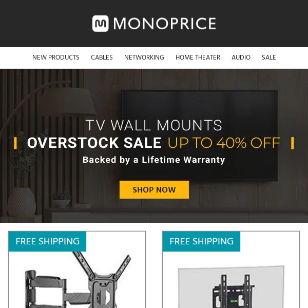 Up to 40% OFF TV Wall Mounts | Perfect for DIY Home or Professional Installations
