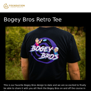 New Bogey Bro Shirts and Sick Tour Series!