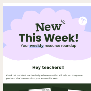 New resources for your week ahead 🌱