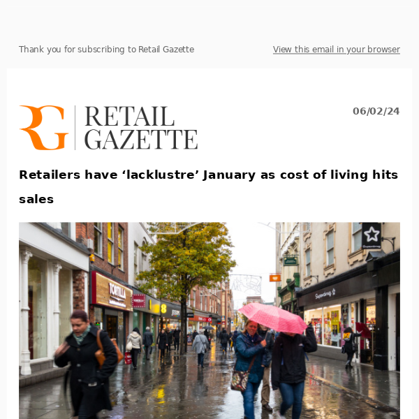 January gloom hits retailers as cost of living causes 'lacklustre' sales