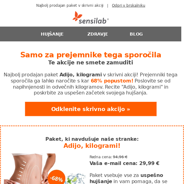 Samo 24 ur ⏰ Prihranite kar 64 €