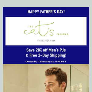 Save 20% off New PJs for Dad & Free 2-day Shipping!