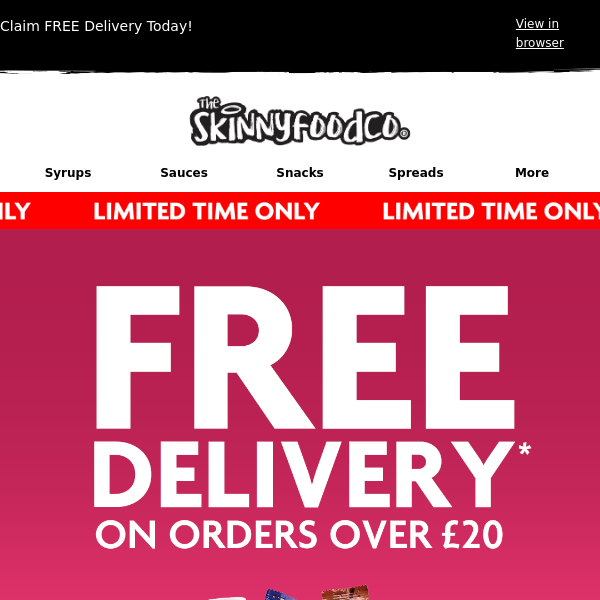 The Skinny Food Co, want FREE Delivery?