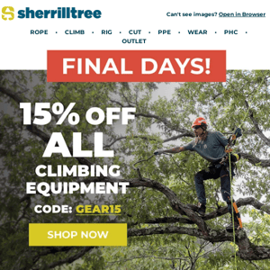 Ends Soon: 15% Off Climbing Coupon