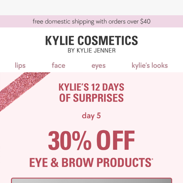 day 5 surprise: 30% OFF eye & brow products 👀