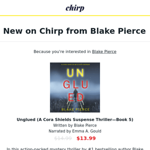 New on Chirp from Blake Pierce