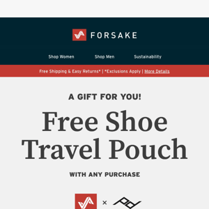 Inside: FREE Shoe Travel Pouch! 👀