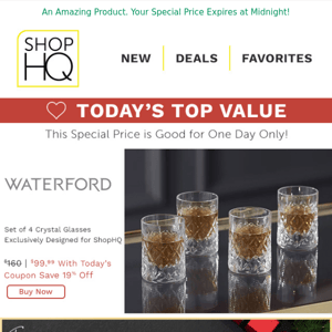 Act Now to Save on Waterford & Invicta