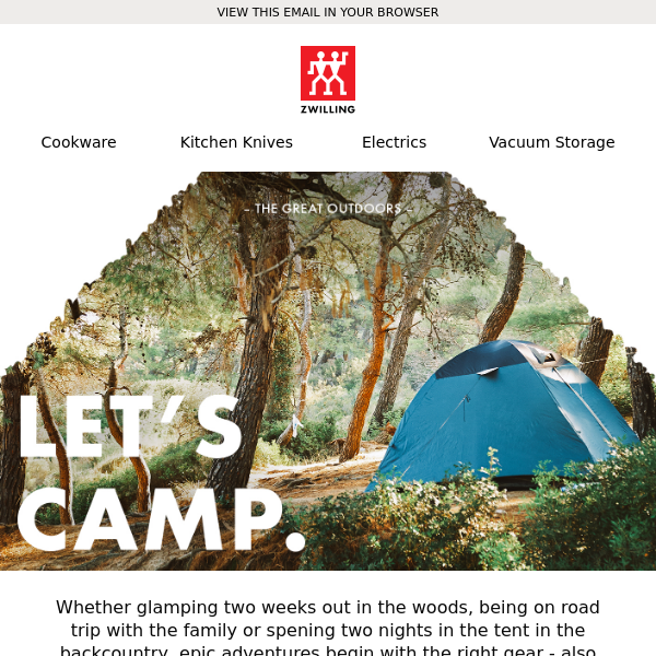 Hit the trail with ZWILLING camping cookware