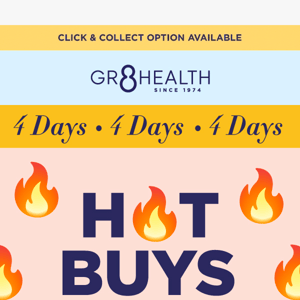 🔥 4-Day Hot Buy Sale 🔥 Time is running out, but the savings are still going strong. Hurry up and shop now!