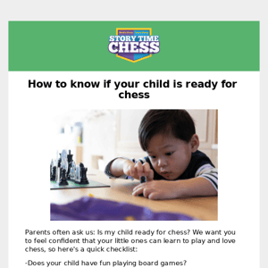 How to know if your child is ready for chess