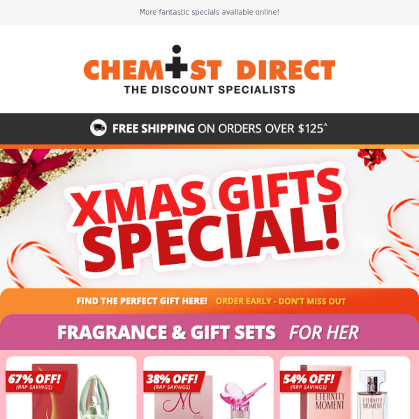 Xmas Special! Fragrances, Gift Sets & more - Up to 67% OFF RRP!