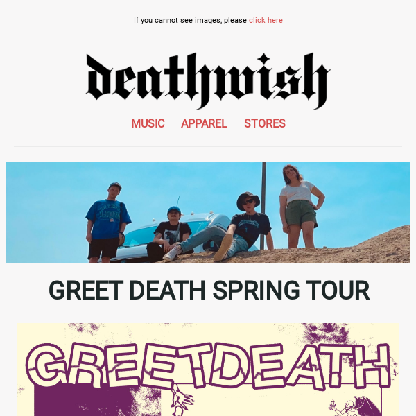 🚐 Greet Death Tour, Jeromes Dream Pre-order, Full Of Hell / Primitive Man & more!