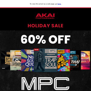 Holiday Sale | 60% off MPC software