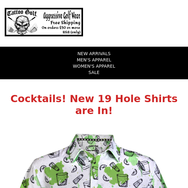 🍺19th Hole Cool-Stretch Men's Golf Shirts🍺