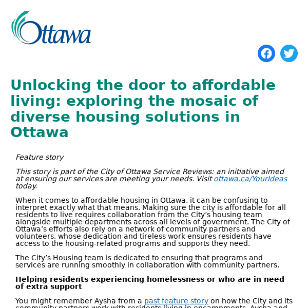 Unlocking the door to affordable living: exploring the mosaic of diverse housing solutions in Ottawa