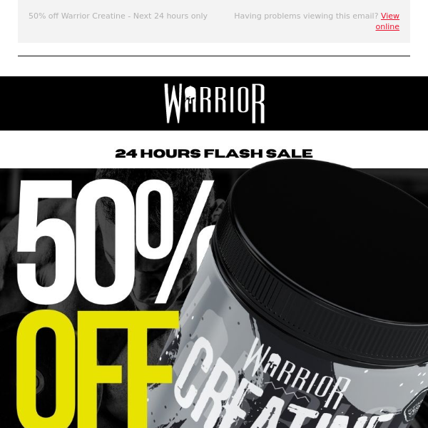 Creatine Flash Sale: 50% off 