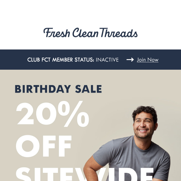 20% OFF SITEWIDE 🎂