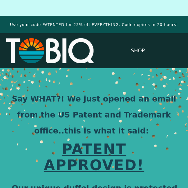 Flash Sale to Celebrate our Patent Approval!