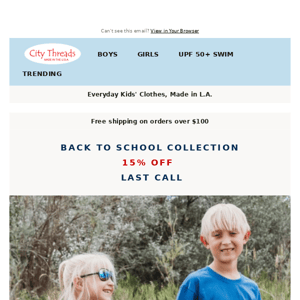 Last Call : Back to School Collection Sale