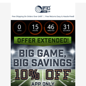 10% OFF the App - Coupon Extended!