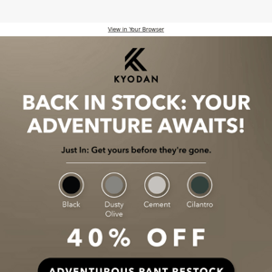Explore in Style: 40% OFF - Adventurous Pants Are Back!