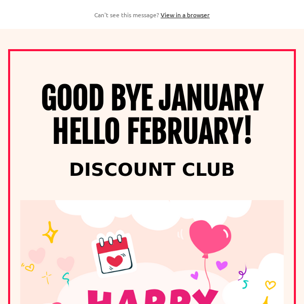 Good bye January! 15% OFF