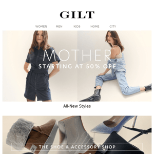 ALL-NEW MOTHER ▶ Starting at 50% Off