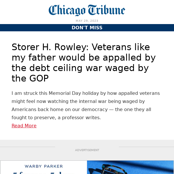 Storer H. Rowley: Veterans like my father would be appalled by the debt ceiling war waged by the GOP