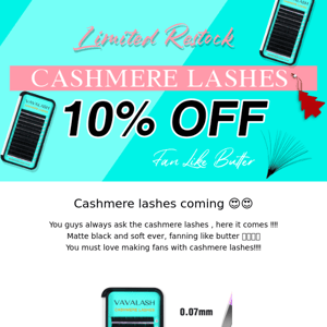 Cashmere Lashes Coming Now😍