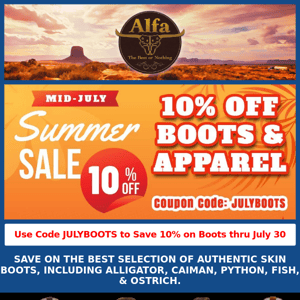 SAVE 10% WITH CODE JULYBOOTS!