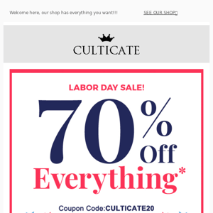 Celebrate Labor Day with a BIG sale