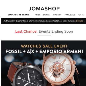 LAST CHANCE: Tudor • Montblanc • Fossil • Handbag Sale • Hermes Watches 