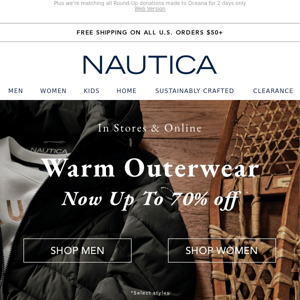 BIG savings on outerwear inside! Up to 70% off