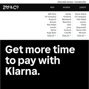 Pay over time with Klarna: Now available at Zee & Co