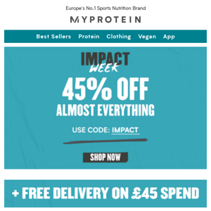 Make an Impact | 45% off almost EVERYTHING