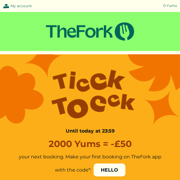 The Fork Uk, don't let this offer get away!