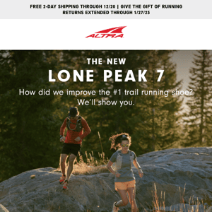 Introducing the new Lone Peak 7!