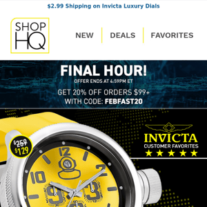 Save on Top-Rated Invicta Watches