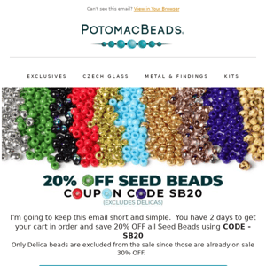 Seed Bead Sale
