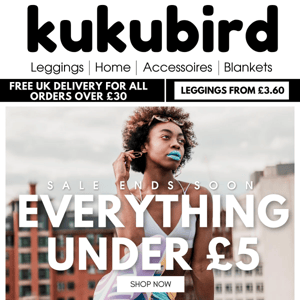 EVERYTHING UNDER £5 --- SALE ENDS SOON